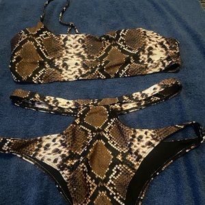 Matte Collection Bradley Bikini- Snake
